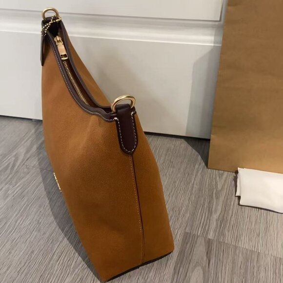 Coach Vintage Brown Mini Suede Bag, Size 31*23.5*10.5 cm - Picture 6 of 9